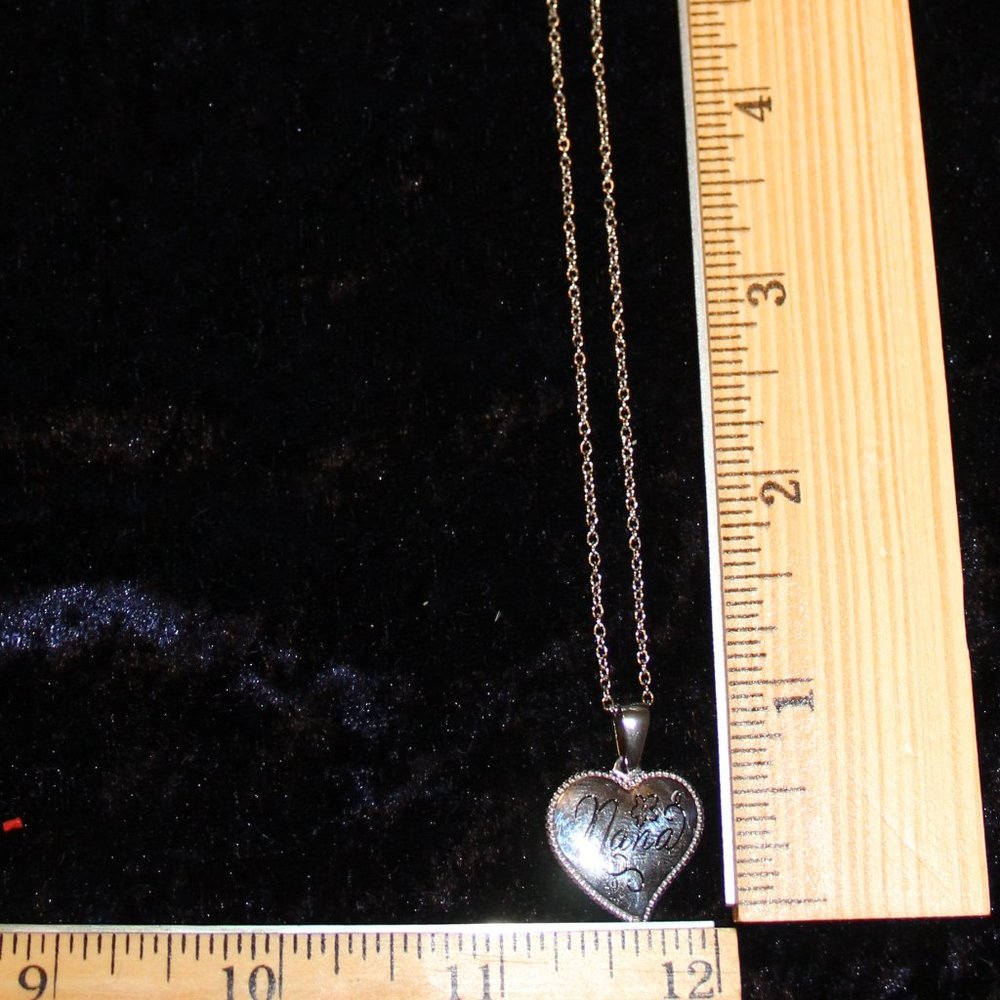 Silver Nana Heart Charm